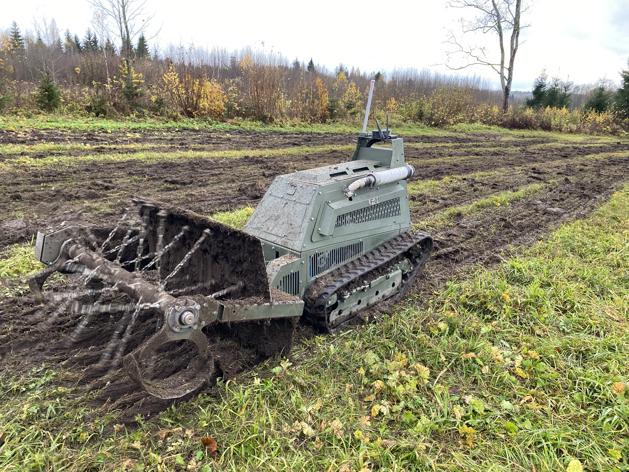 Milmech tracked mine-clearance robot