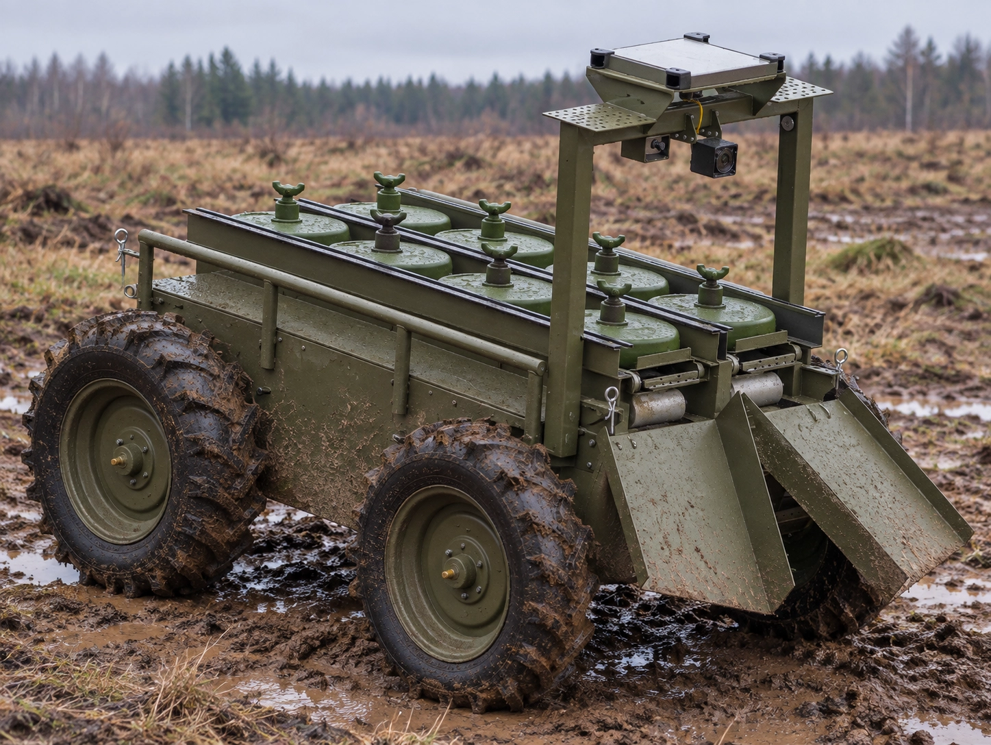 Wheeled Mine Emplacement UGV