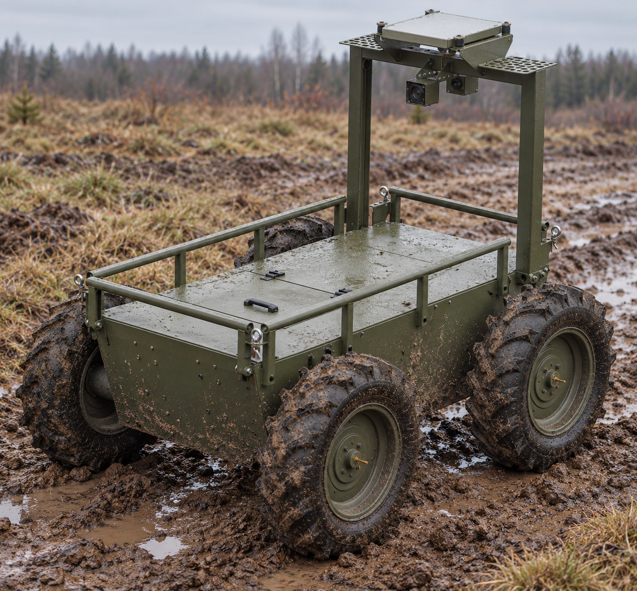 Milmech wheeled logistics unmanned ground vehicle